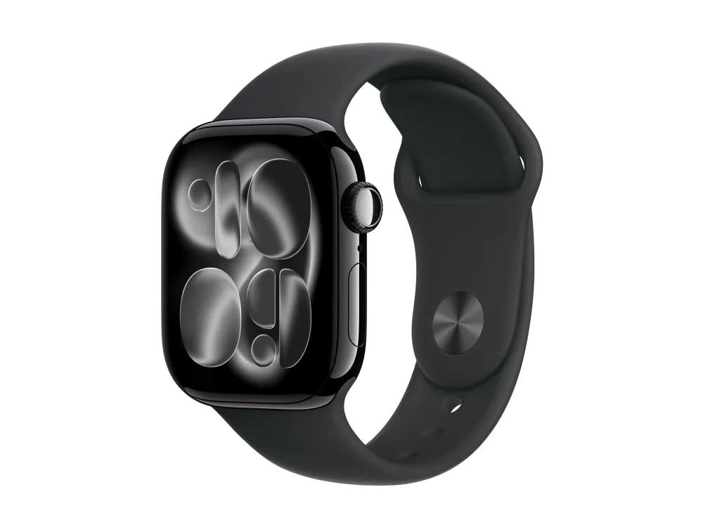 Apple Watch Series 11 GPS 42mm Jet Black Aluminium Case with Black Sport Band - S/M