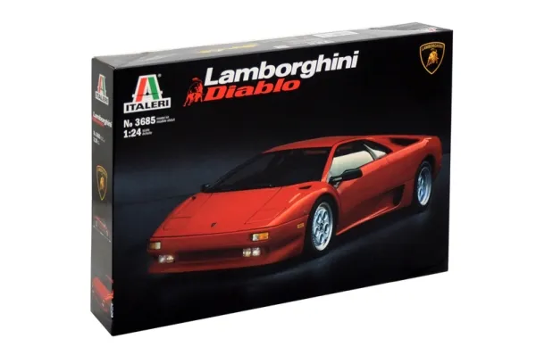 Italeri Lamborghini Diablo, Klassisk bil, Monteringssett, 1:24, Lamborghini Diablo, Alle kjønn, Plast