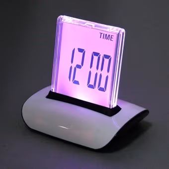 Digital Vekkerklokke - 7 fargers LCD