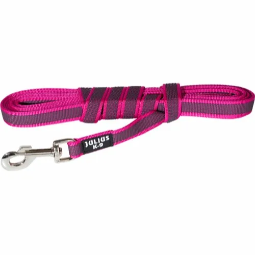Julius-K9 K9 C&G line, pink/grå 20mm/3m m/håndt