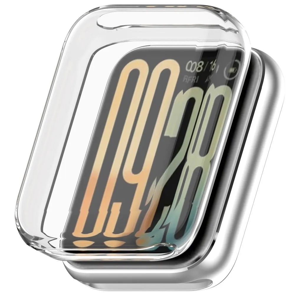 Xiaomi Smart Band 9 Pro Watch Case All-Around Fleksibelt galvaniserende beskyttelsesdeksel - Gjennomsiktig
