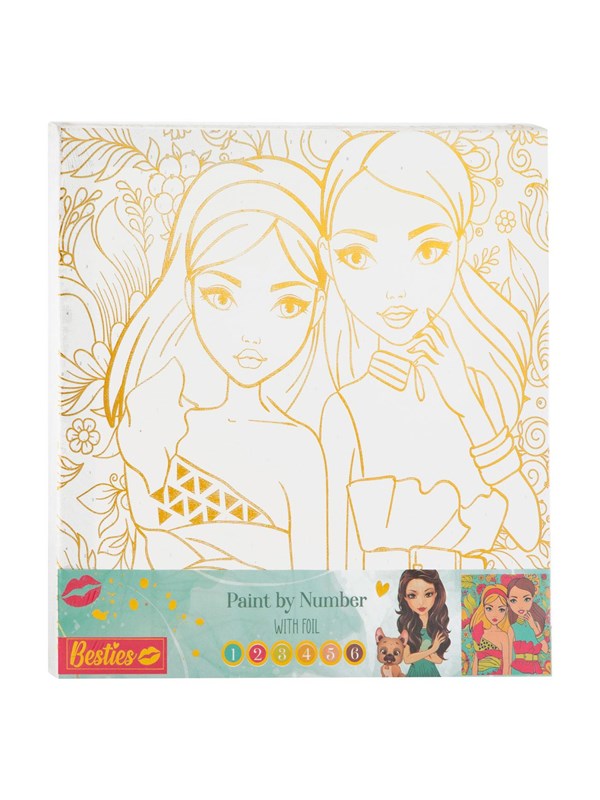 Besties Canvas Painting by Numbers 30x30cm (Assorted)