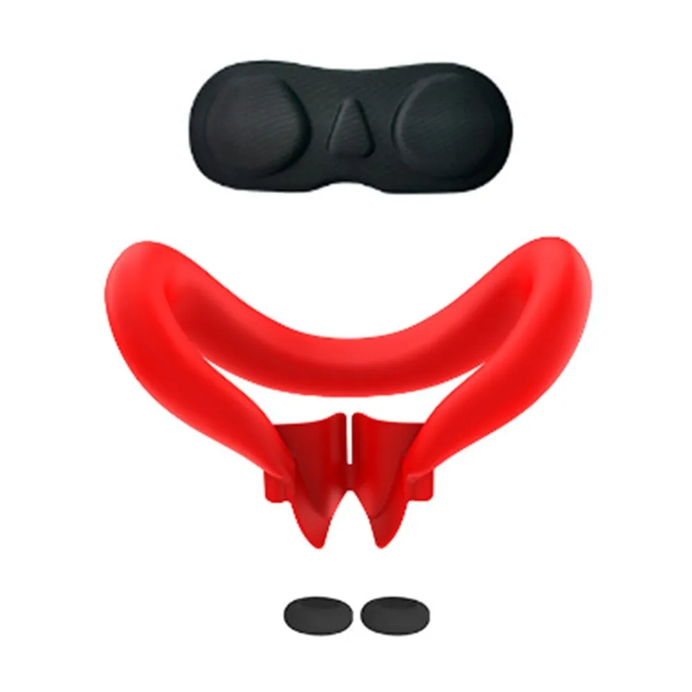 Meta Quest 3 VR Headset ansiktsmaske linsehette 2 vippehette Rød