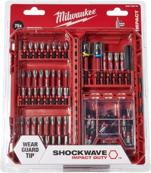 Milwaukee Shockwave Impact Duty bitsett - 75 stk
