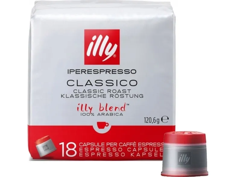Illy 7990, Kaffe kapsyl, Kaffe, Middels brent, iperEspresso, 18 stykker, Veske