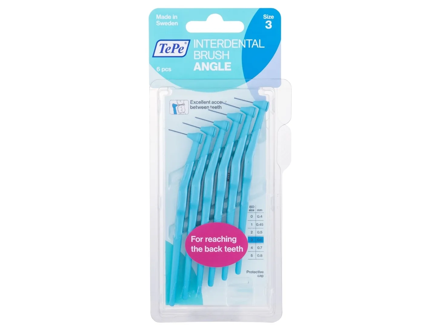 TePe interdentale børster Angle 6 stk 0,6 mm