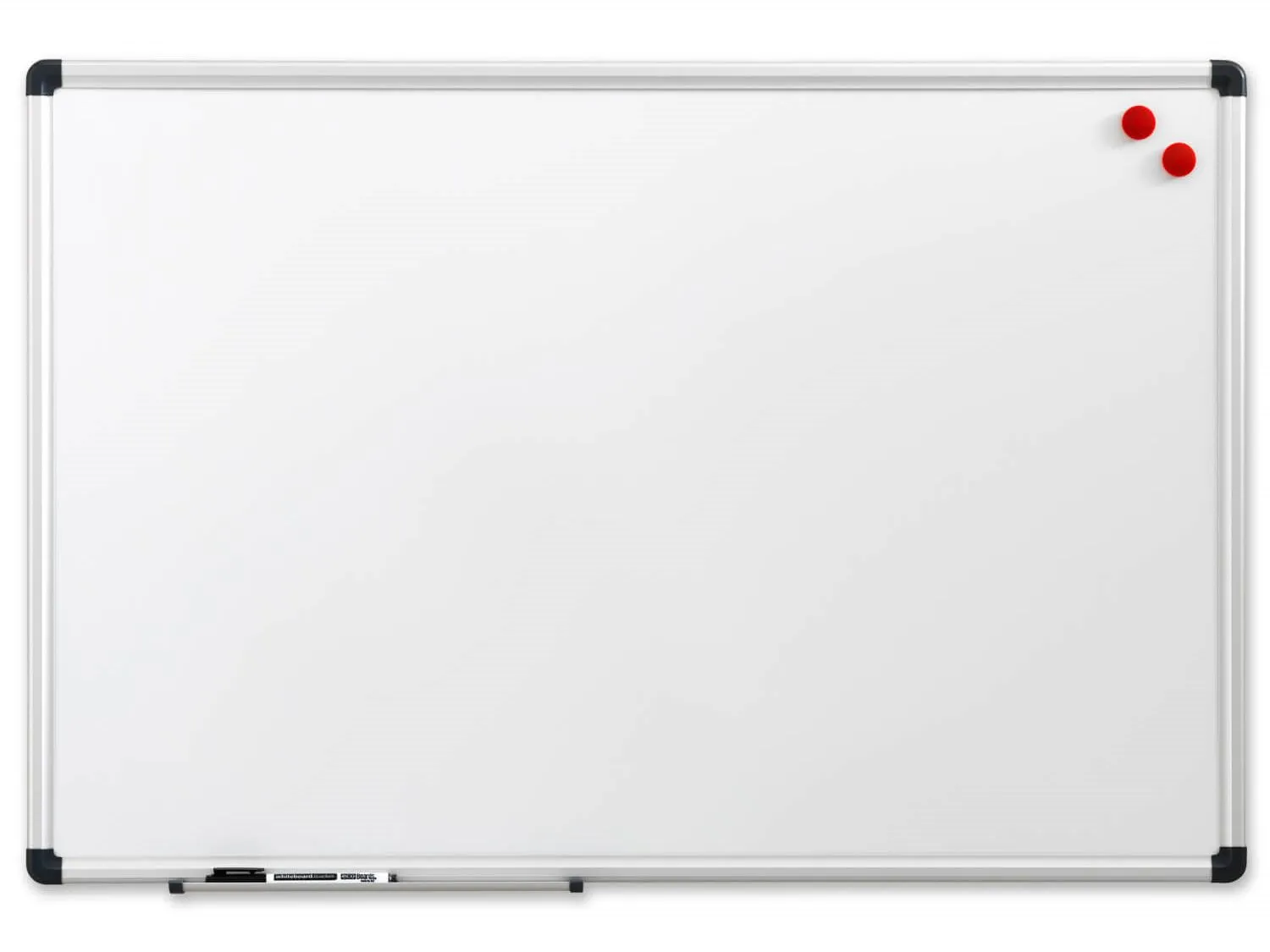 Whiteboard 90x60 cm magnetisk med aluminiumsramme inkl. 1 marker og 2 magneter