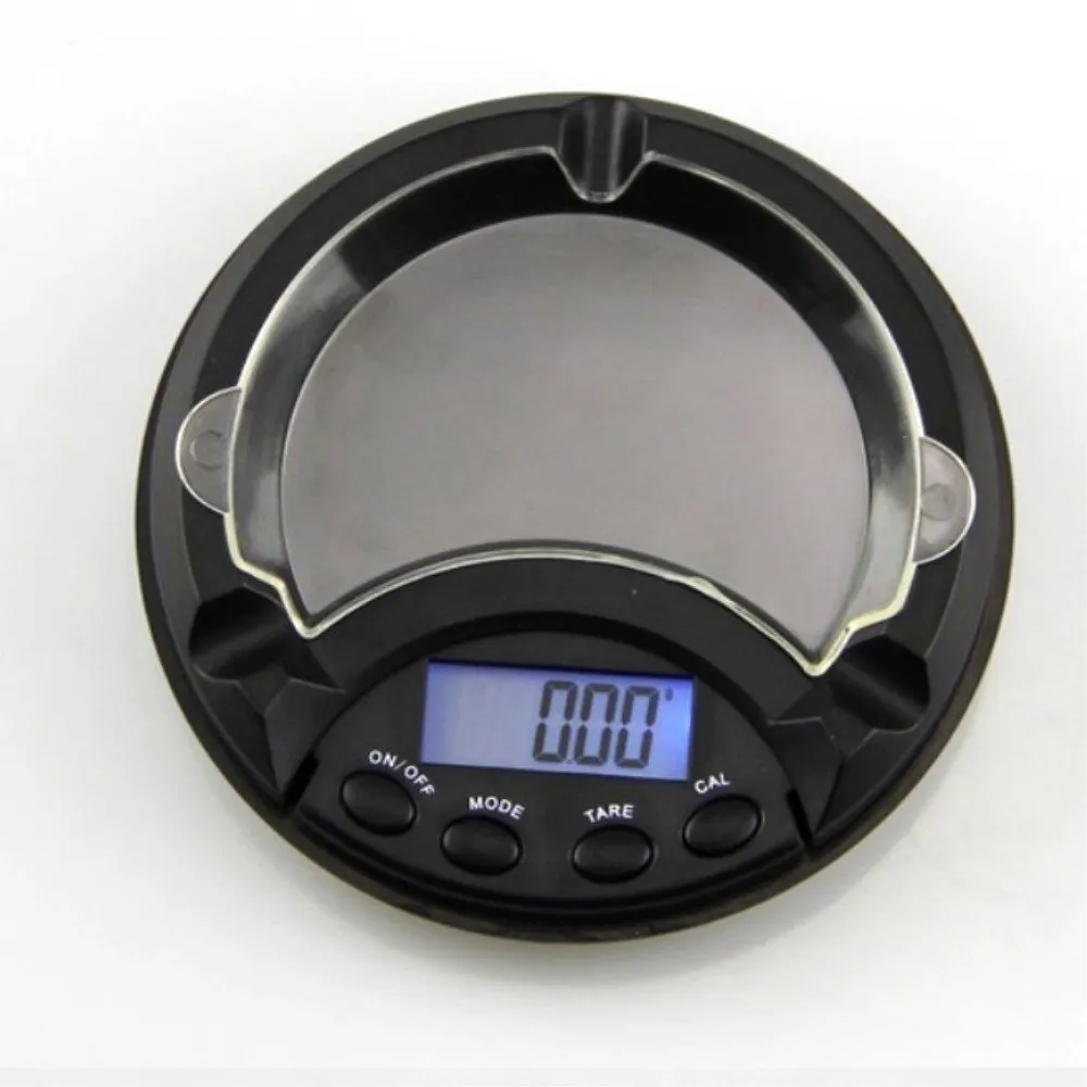 Digital gullsmedvekt 0,01 g til 500 gram - askebeger