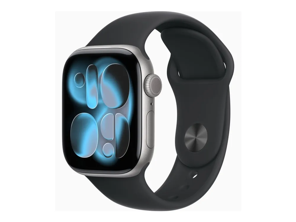 Apple Watch Series 11 GPS 42mm Space Grey Aluminium Case with Black Sport Band - S/M