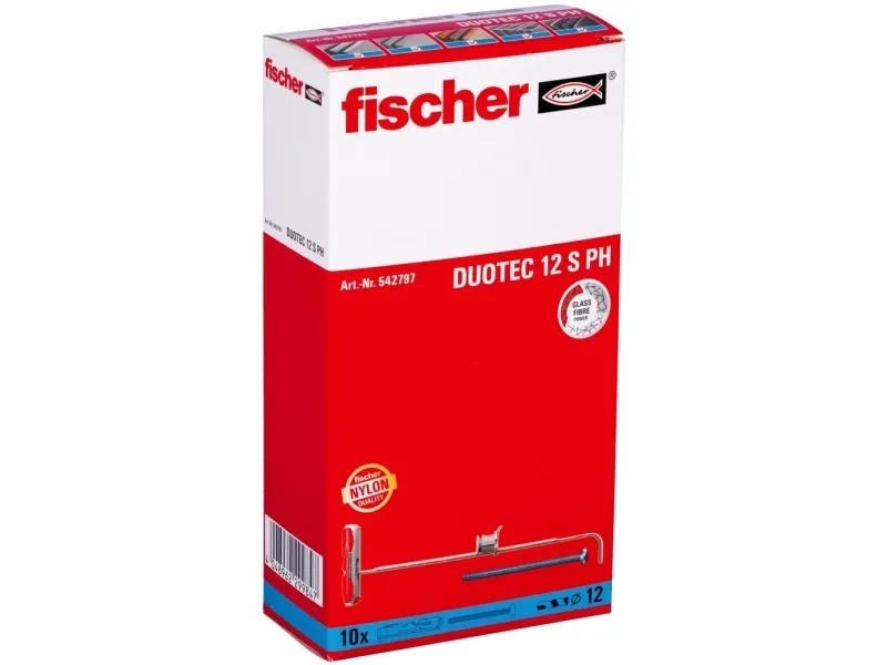 Fischer DUOTEC 12 S PH M hulmursanker 542797 10 stk. (542797)