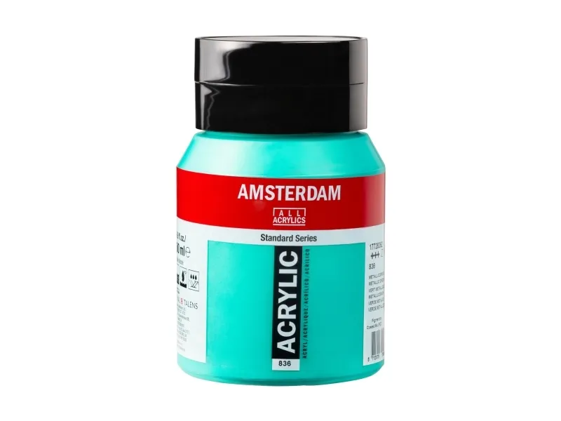 Amsterdam Standard Series akryltank/krukke metallic green 836