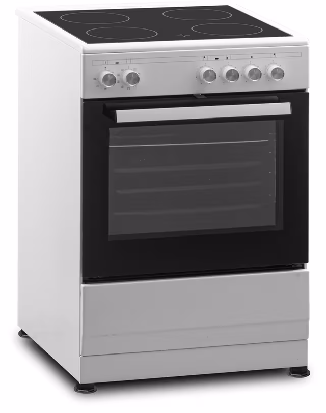 JK 4100 HV JGN Komfur glaskeramisk, hvit