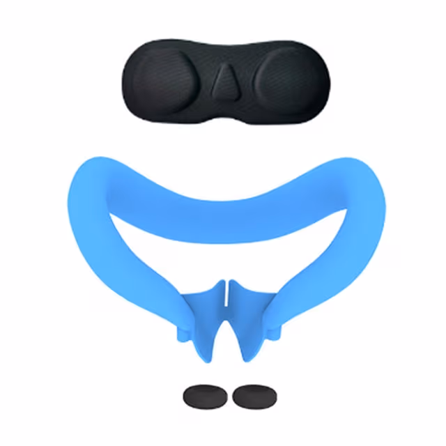 Meta Quest 3 VR Headset ansiktsmaske Linsehette 2 vippehette Blå