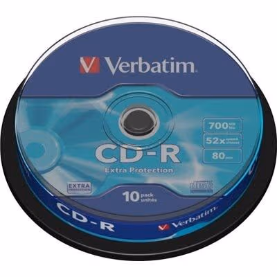 Verbatim CD-R-plater 52x 700 MB 10-pakning