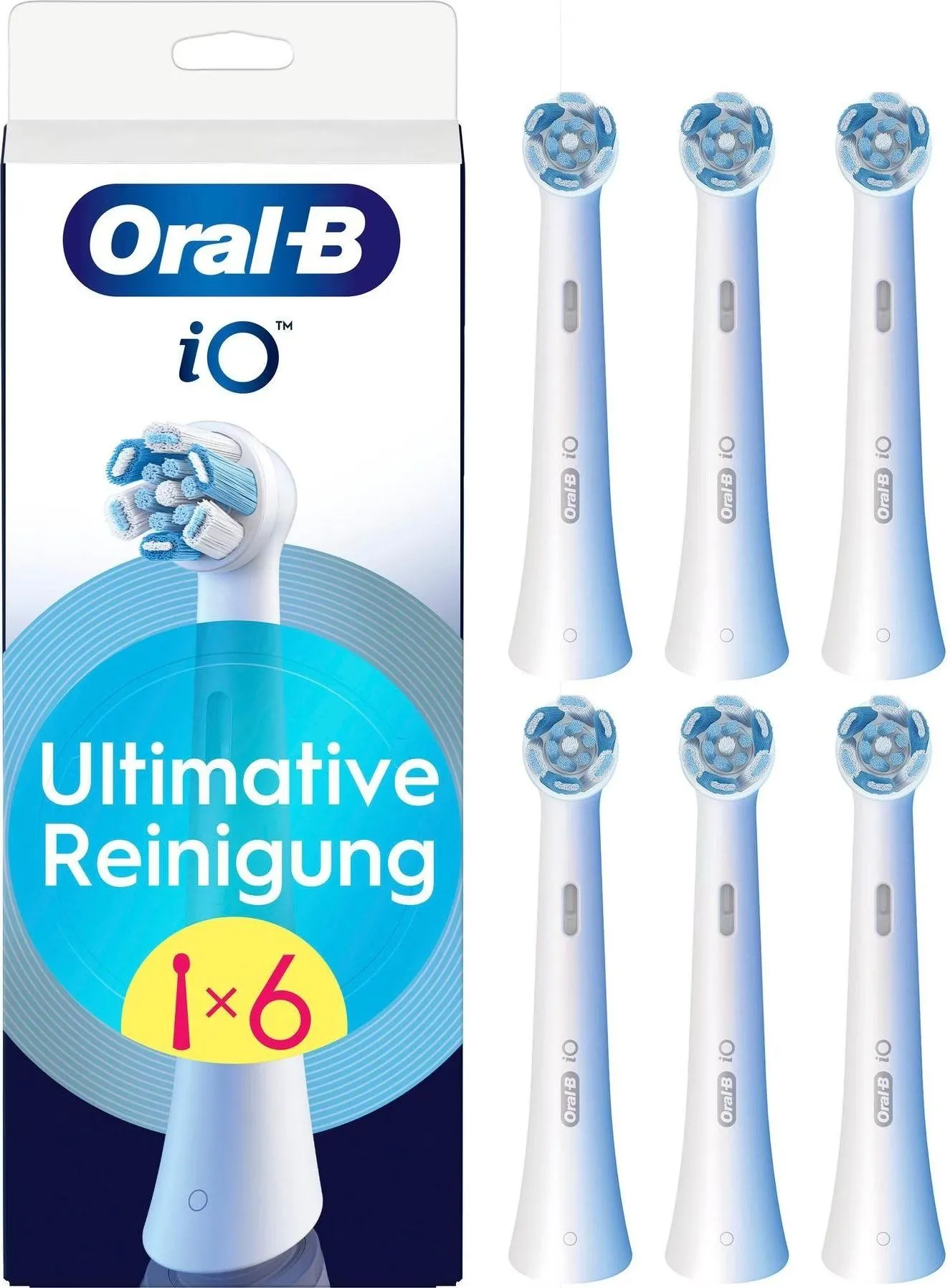 Oral-B iO Series Ultimate Cleaning tannbørstehoder – hvite – 6-pakning