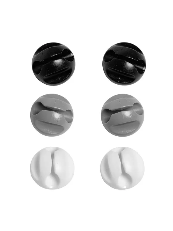D-LINE Cable Clip Set 2x Black 2x Grey 2x White