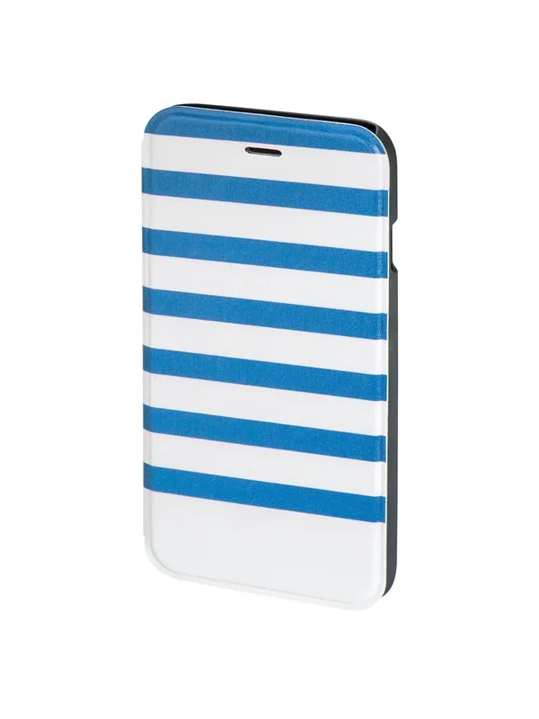 Hama "Stripes" Booklet Case for Apple iPhone 6/6s blue/white