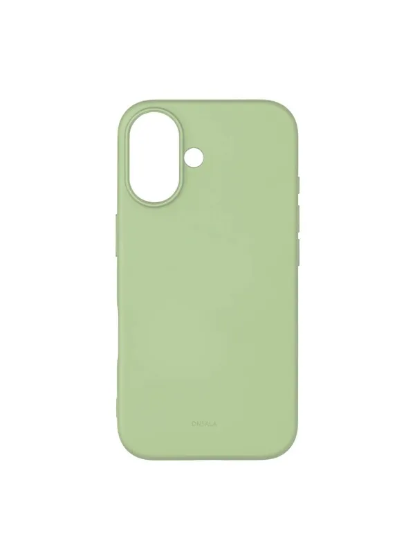 ONSALA Phone Case with Silicone Feel Lime - iPhone 16
