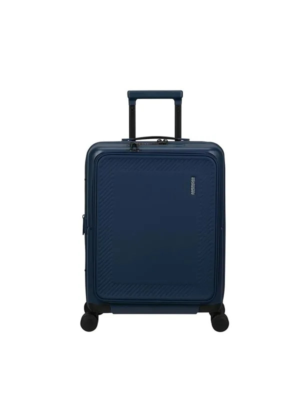 American Tourister Suitcase DashPop Spinner 55/23 Front Pocket Laptop Midnight Blue