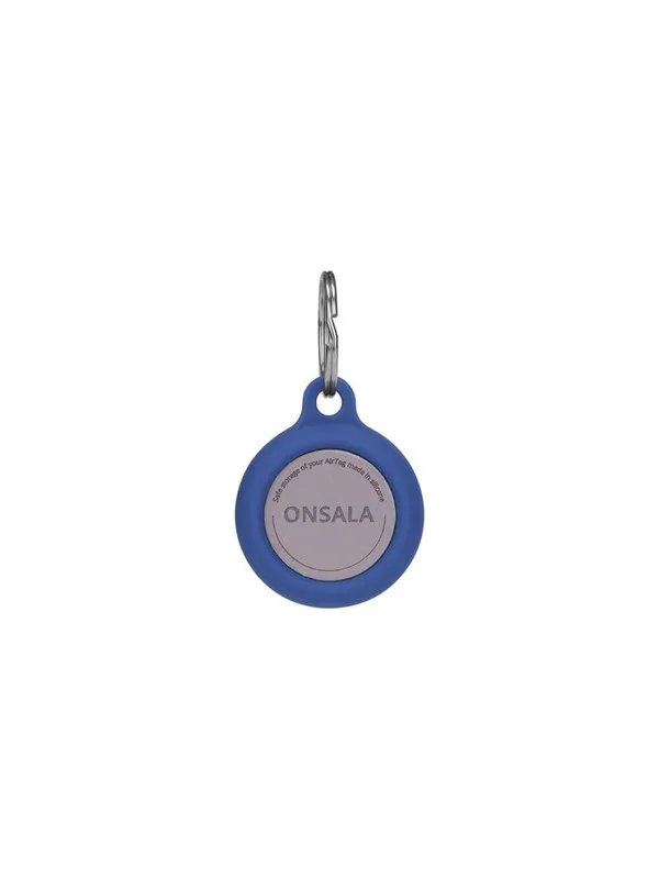 ONSALA Airtag Holder Silicone Blue with Keyring