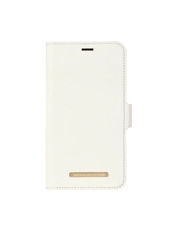 ONSALA Mobile Wallet Saffiano White iPhoneXR