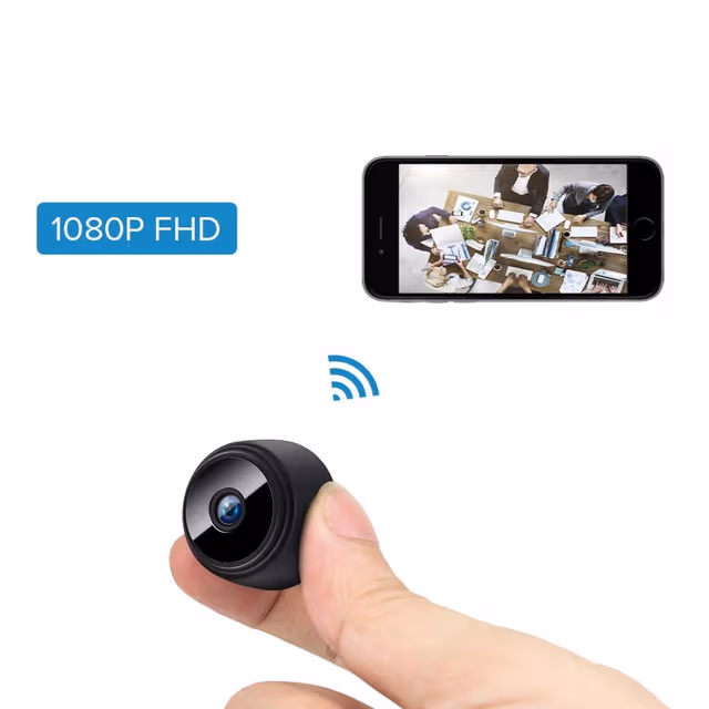W9 Mini Spy Kamera Trådløs Wifi IP Hjemmesikkerhetskamera HD 1080P