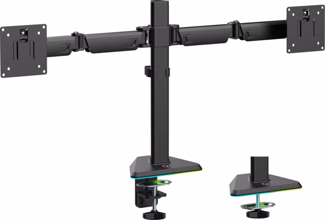 Essentials RGB Dual Articulating skjermarm (sort)