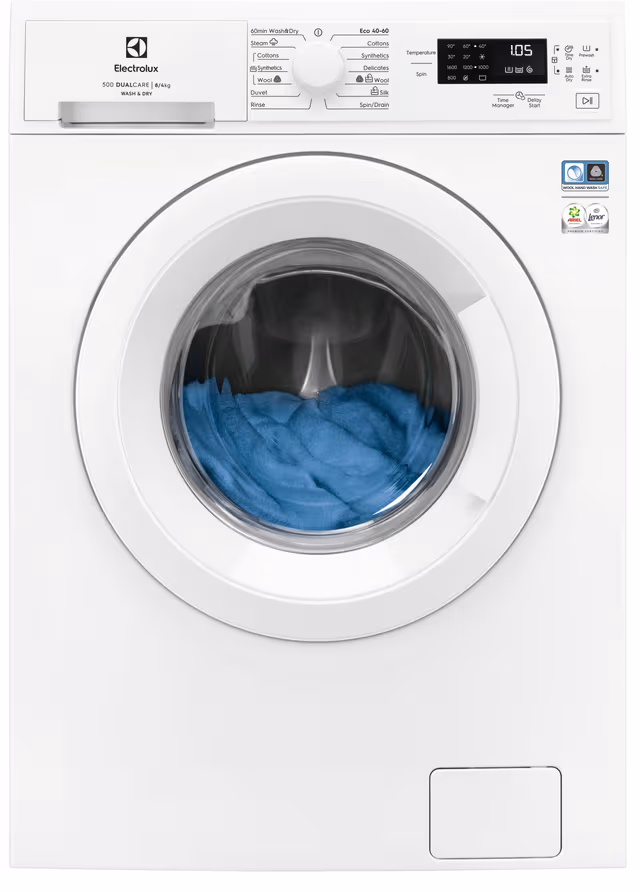 Electrolux Serie 500 Kombinert Vaskemaskin/Tørketrommel EW2W84E62E (8/4kg)