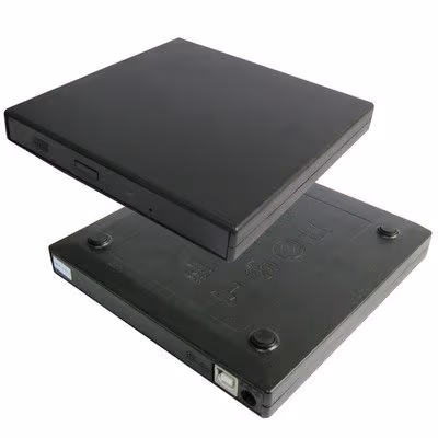 USB Slim ekstern CD-leser - slank design, 24x lesehastighet, kompatibel med Windows, Mac og Linux