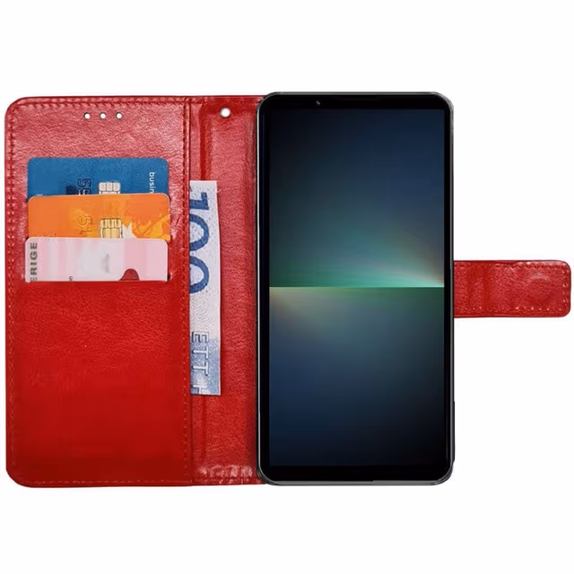 Lommebokdeksel 3-kort Sony Xperia 5 V - Rød