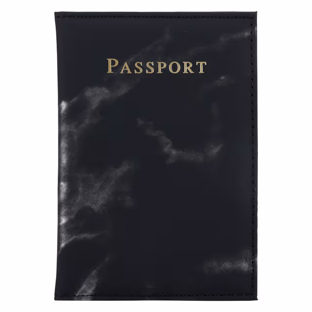 etui i kunstlær i 2 deler for beskyttelse av pass og