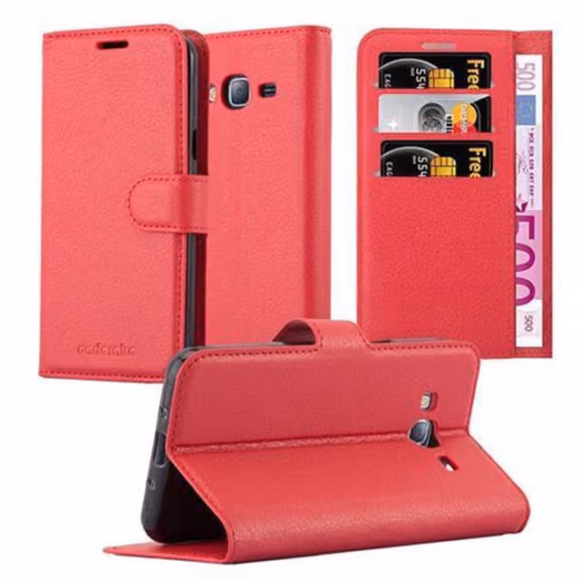 Samsung Galaxy J3 2016 Deksel Etui Case (rød)