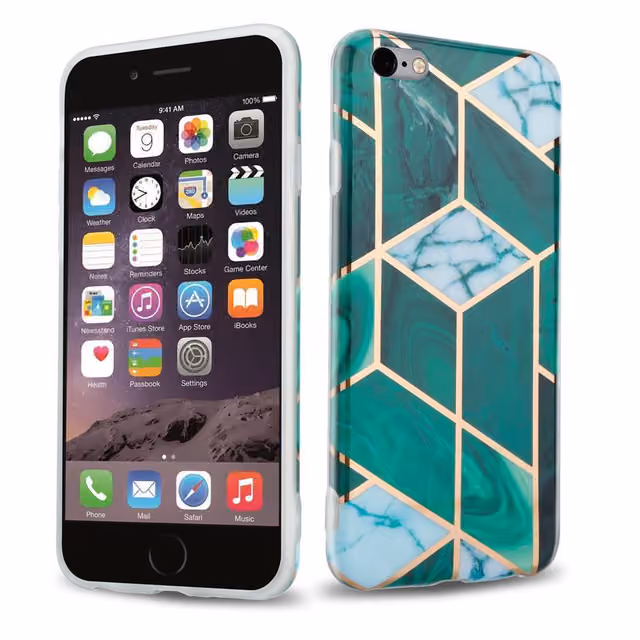 iPhone 6 PLUS / 6S PLUS lommebokdeksel etui (grønn)