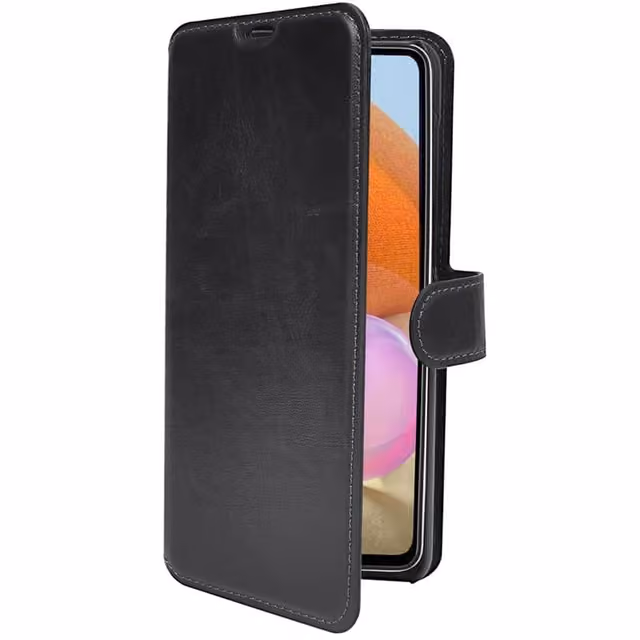 Slim lommebokdeksel Samsung Galaxy A32 4G - Sort