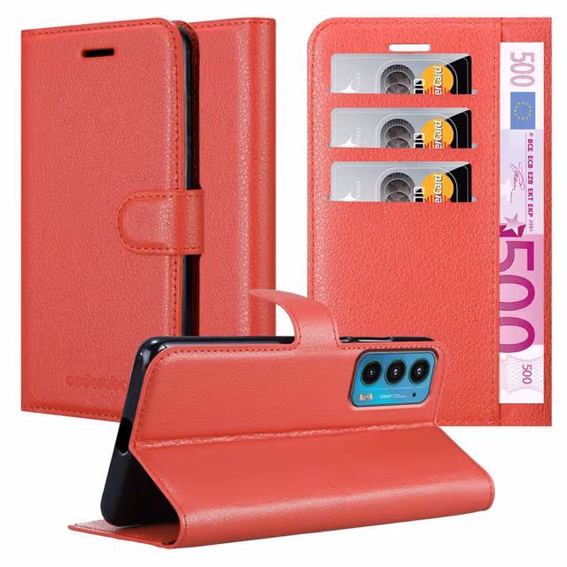 Motorola EDGE 20 Deksel Etui Case (rød)