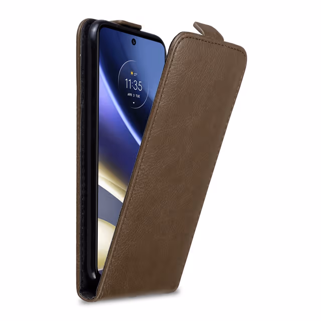Motorola MOTO G51 5G deksel flip cover (brun)