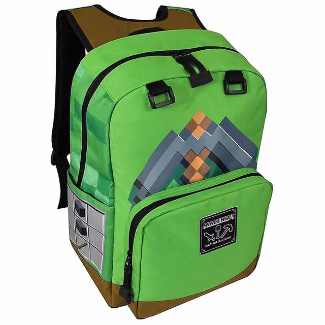 Minecraft Pickaxe Adventure ryggsekk (grønn)