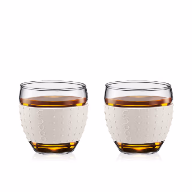 Bodum 2 pk glass med silikonbånd PAVINA 0.1 L