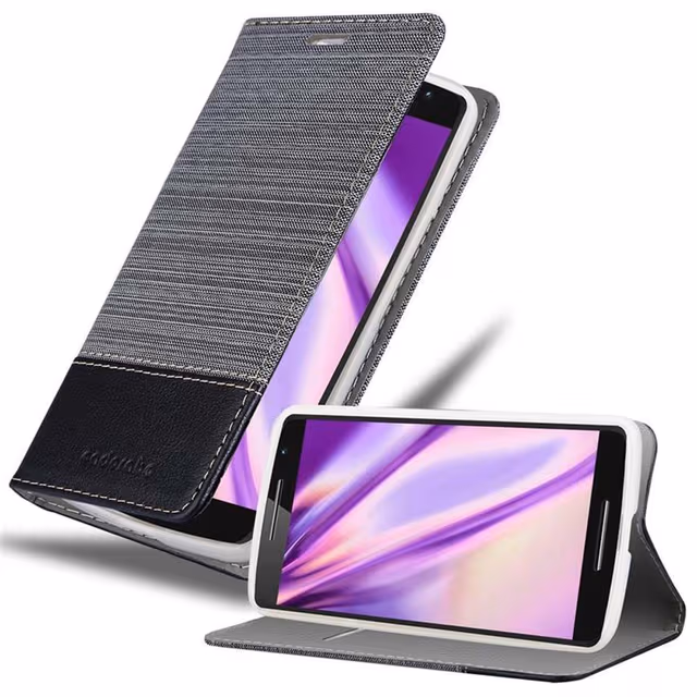 Motorola MOTO X PLAY lommebokdeksel etui (grå)