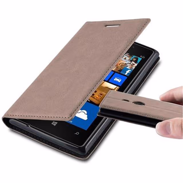 Nokia Lumia 925 lommebokdeksel case (brun)