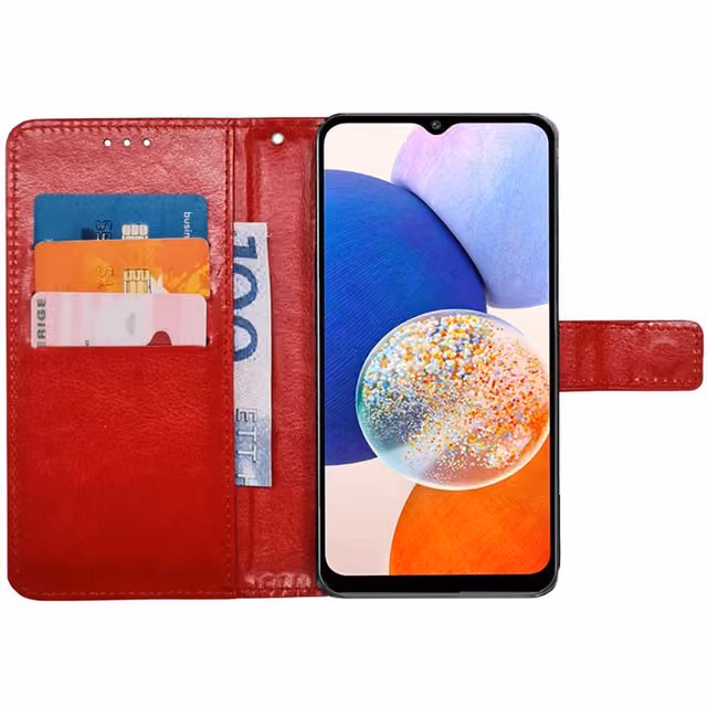Mobil lommebok 3-kort Samsung Galaxy A14 5G - Rød
