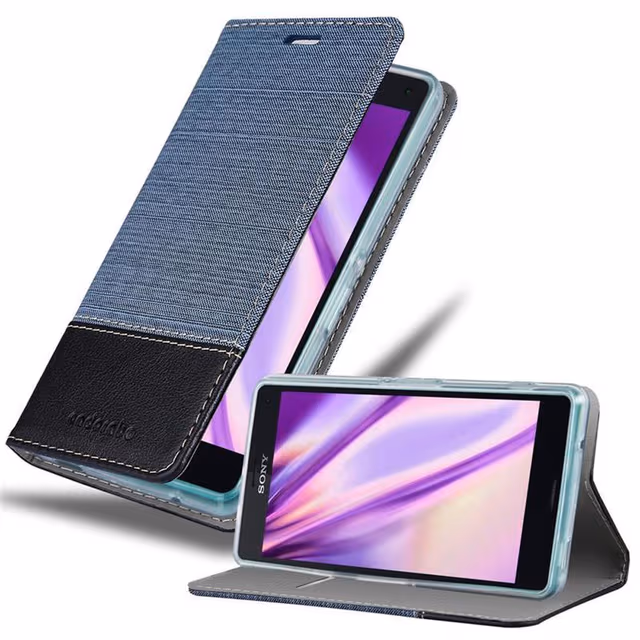 Sony Xperia Z3 COMPACT lommebokdeksel etui (blå)