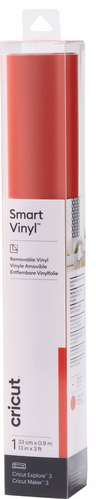 Cricut Smart Vinyl Removable vinylark 33 x 91 cm (rød)