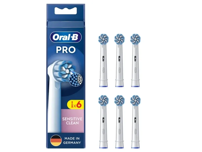 Oral-B Sensitive Clean , 6 stykker, Hvit, 3 måned(er), Ekstra myk, Oral-B, Boks