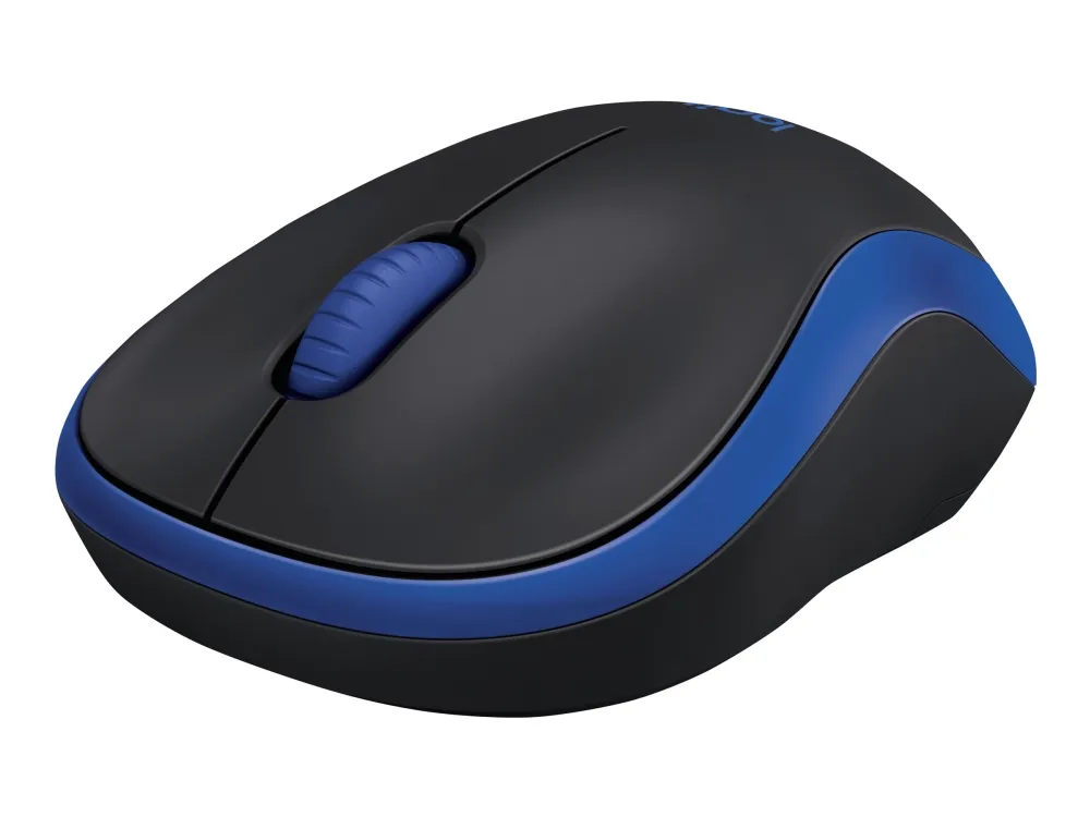 Logitech M185 - Mus - optisk - trådløs - 2.4 GHz - USB trådløs mottaker - blå