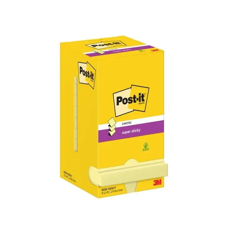 3M Z-Notes, firkant, Gult, Papir, 76 mm, 76 mm, 90 ark