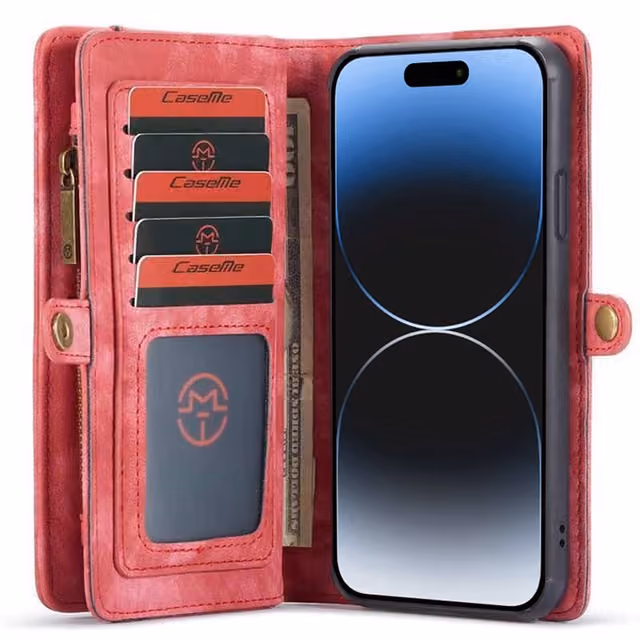 CaseMe mobildeksel 008 8-kort iPhone 15 - Rød