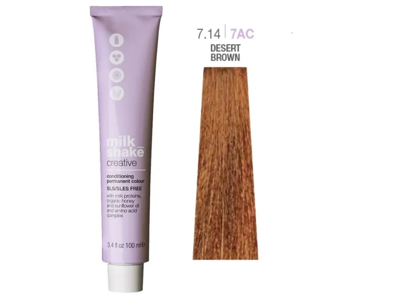 Permanent fargestoff Milk Shake Creative 7.147AC, Medium Blond Red Chestnut, 100ml