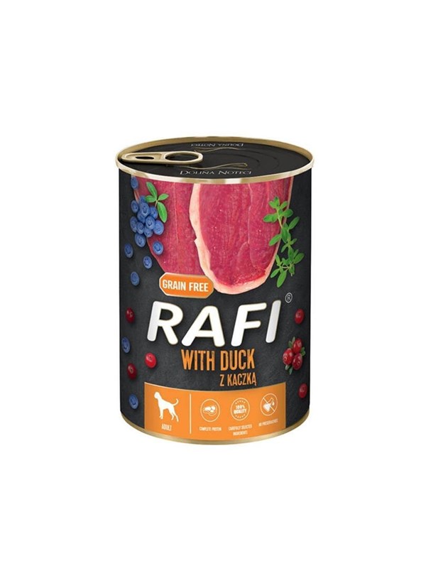 RAFI Kornfritt våtfôr for hunder med and 400g