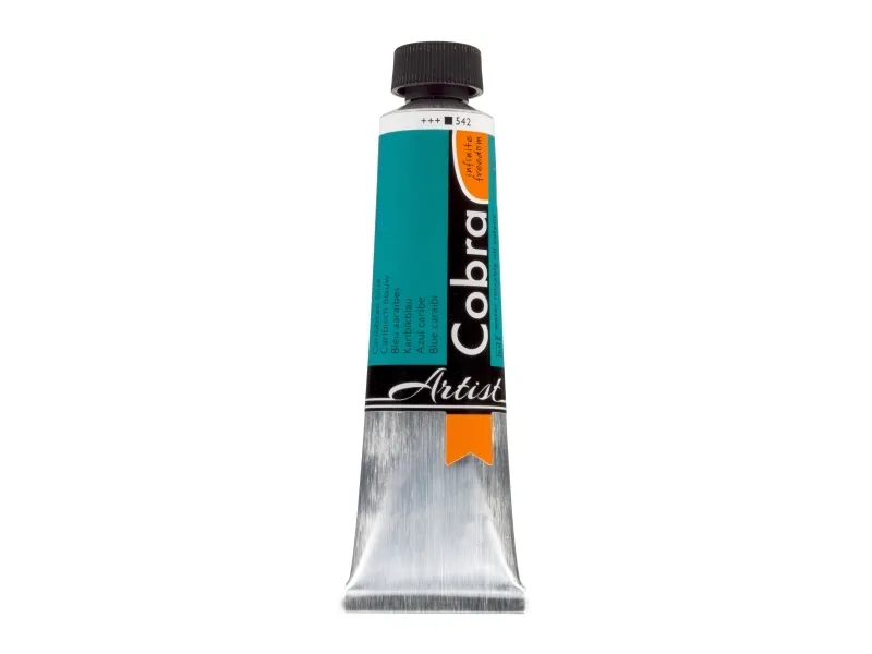 Cobra Artist vandblandbar oliefarve rør Caribbean Blue 542